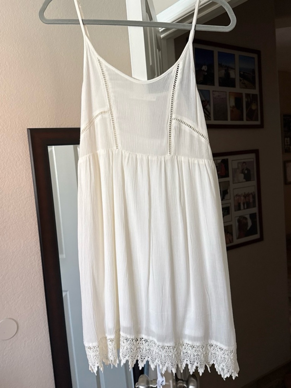 Lush Cream Lace Babydoll dress